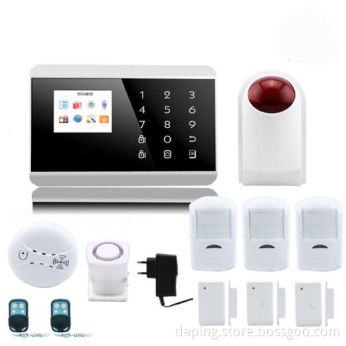 Dual-network Touch Screen home alarm system easy operation smart home alarm system DP-8218